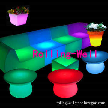 Plastic Lighting Couch with LED Light